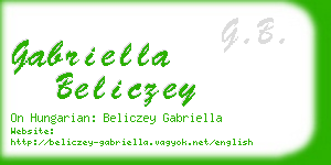 gabriella beliczey business card